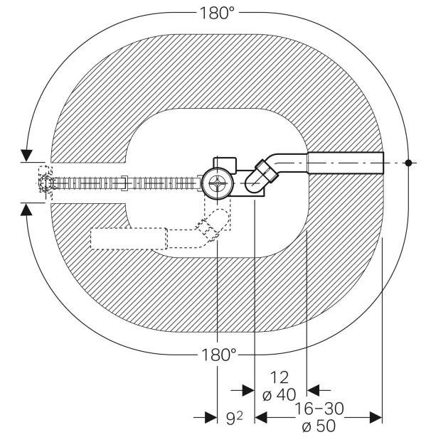 Слив-перелив Geberit 150.525.21.1 полуавтомат