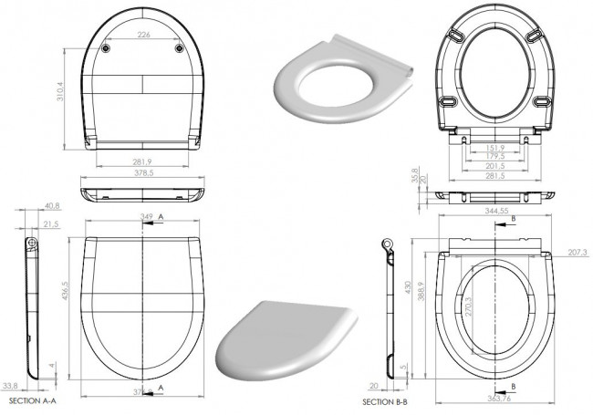 Сиденье для унитаза Cersanit Nature DPL EO DS-NTR-DL микролифт