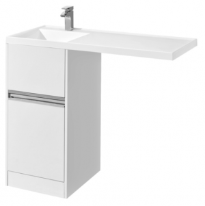 Комплект тумба Акватон Лондри 40 с раковиной Лондри 105 левая 1A2360K1LH010