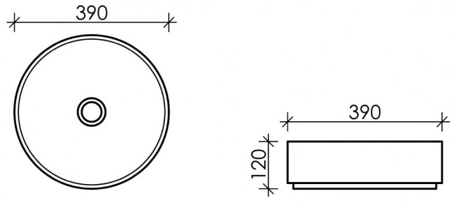 Раковина Ceramicanova Element 39*39 CN6022MH накладная антрацит матовый