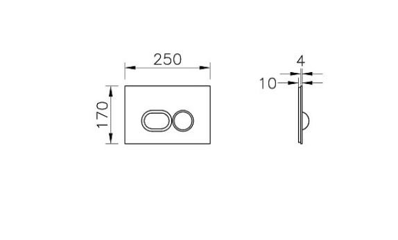Клавиша смыва VitrA Liquid 740-2180 хром антивандальная