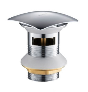 Донный клапан сифона Aquatek AQ6004CR с переливом хром