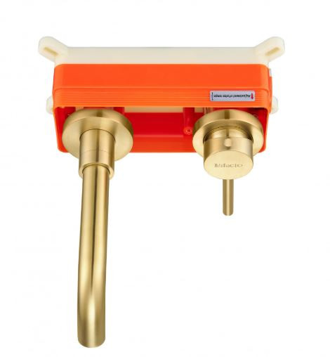 Смеситель Milacio Ultra MCU.552.GD для раковины встраиваемый брашированное золото