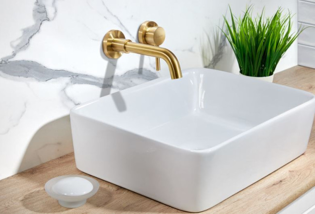 Смеситель Milacio Ultra MCU.552.GD для раковины встраиваемый брашированное золото