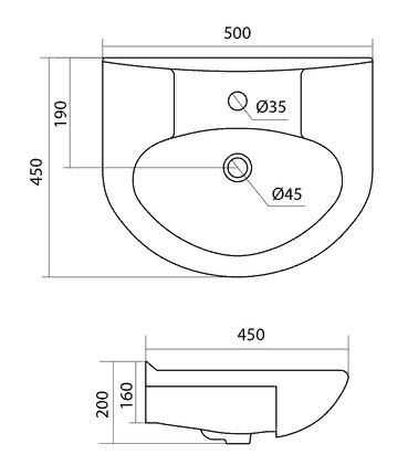 Раковина Santek Канны 50 1WH110243