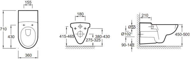 Унитаз подвесной Jacob Delafon Odeon E1195-00 удлиненный