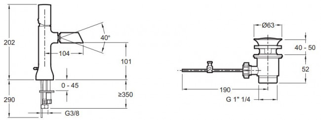 Смеситель Jacob Delafon Toobi E8961-BN для биде