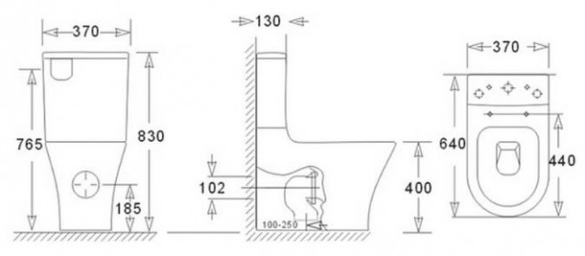 Унитаз-компакт Orans WM-9906 безободковый с сиденьем микролифт