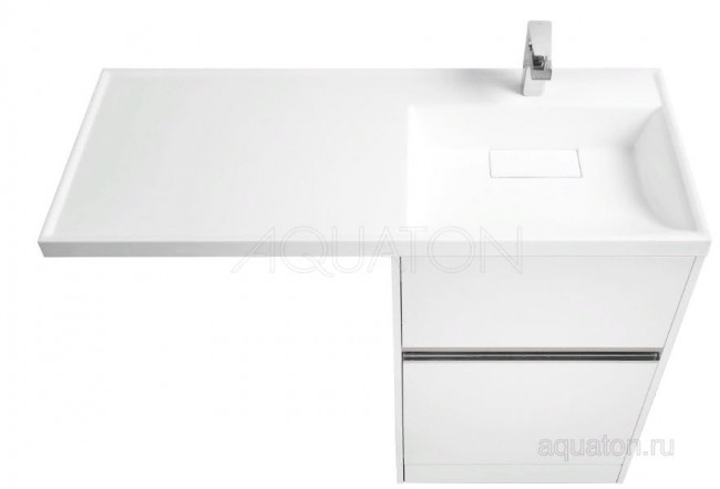 Комплект тумба Акватон Лондри 60 с раковиной Лондри 120 правая 1A2359K0LH010