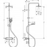 Душевая система Hansgrohe Vernis Shape Showerpipe 230 1jet EcoSmart 26097000 с термостатом