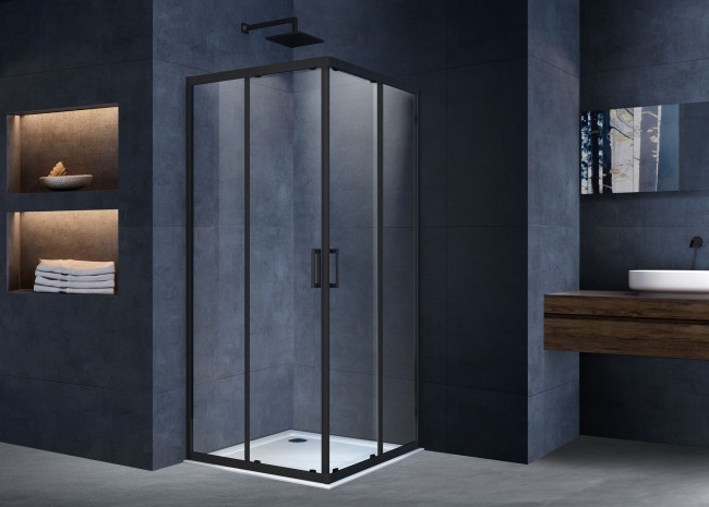 Душевой уголок Vincea Alpha 90*90 VSS-3AL900CLB прозрачное