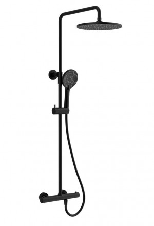 Душевая система Vincea Esse VSFS-1E0TMB с термостатом черный матовый