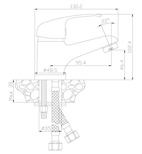 Смеситель Rossinka Y35-11 для раковины