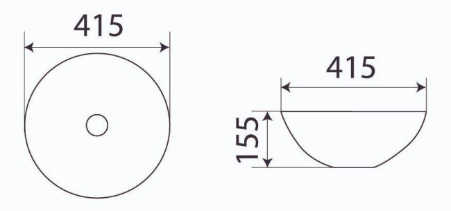 Раковина CeramaLux 104MLG-6 41,5*41,5 накладная зеленый матовый