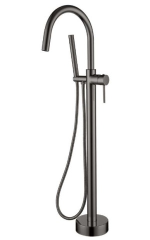 Смеситель Boheme Uno 469-GM для ванны напольный оружейная сталь (графит)