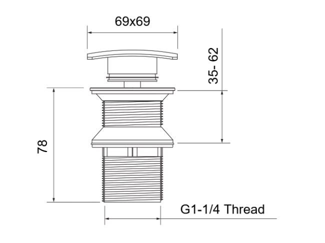 Донный клапан сифона Aquatek AQ6004MB с переливом черный матовый