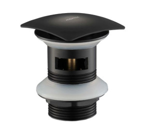 Донный клапан сифона Aquatek AQ6004MB с переливом черный матовый