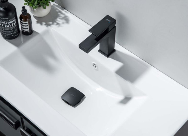 Донный клапан сифона Aquatek AQ6004MB с переливом черный матовый