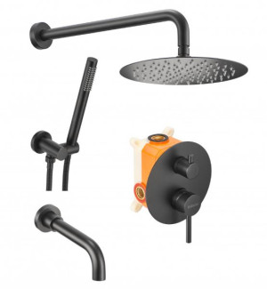 Душевая система Milacio Ultra MCU.150.MB встраиваемая черный матовый