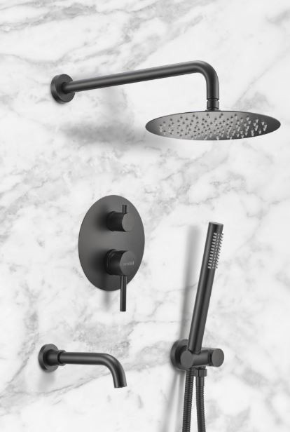 Душевая система Milacio Ultra MCU.150.MB встраиваемая черный матовый