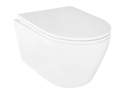 Унитаз подвесной Azario Uno AZ-2380 безободковый с сиденьем микролифт