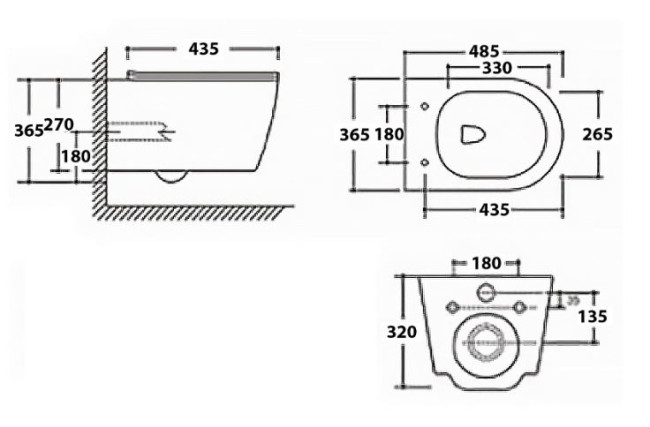 Унитаз подвесной Azario Uno AZ-2380 безободковый с сиденьем микролифт