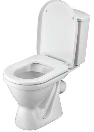 Унитаз-компакт Santek Алькор 1WH302140 антивсплеск диагональный выпуск сиденье без микролифта