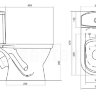 Унитаз-компакт Santek Алькор 1WH302140 антивсплеск диагональный выпуск сиденье без микролифта