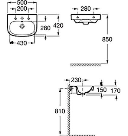 Раковина Roca Debba 50 32799600Y