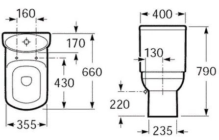 Бачок для унитаза Roca Dama Senso 341517000