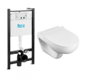 Комплект инсталляции Roca с унитазом Victoria Rimless 893105010