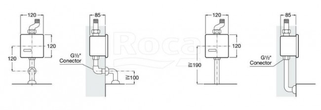 Клавиша смыва Roca Sentronic-S 5A8102B00 для писсуара электронная белая