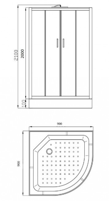 Душевая кабина Parly EB931 90*90