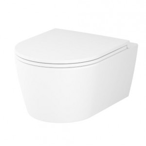 Унитаз подвесной Am.Pm Func FlashClean C8F1700MWSC безободковый с микролифтом белый матовый