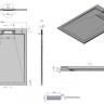 Поддон из искусственного камня Esbano ESP-LM128CB 120*80 белый мрамор