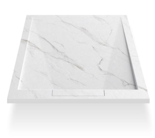 Поддон из искусственного камня Esbano ESP-LM128CB 120*80 белый мрамор