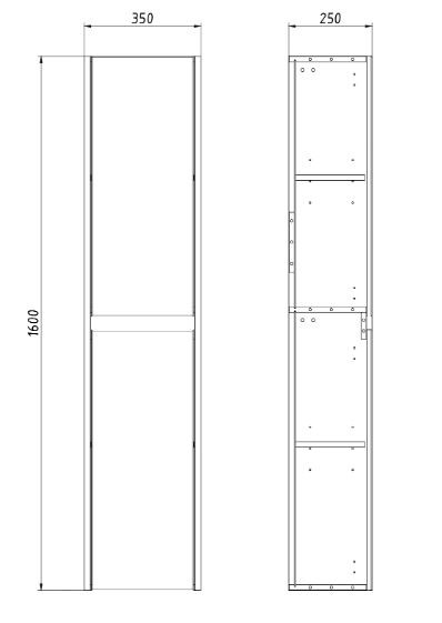 Пенал Dreja Luxury 99.2014 универсальный серый базальт