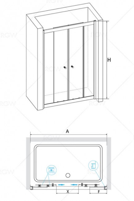 Душевая дверь RGW CL-10 140 04091014-11 прозрачное