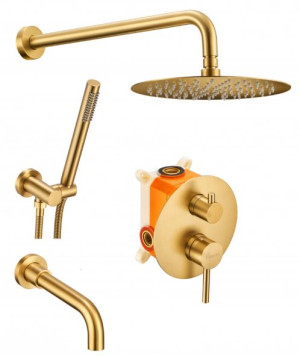 Душевая система Milacio Ultra MCU.150.GD встраиваемая брашированное золото