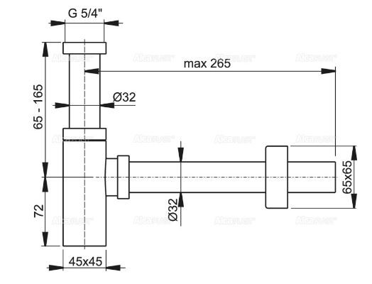 Сифон для раковины AlcaPlast A401