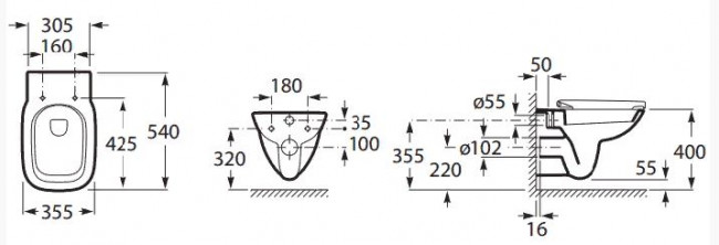 Унитаз подвесной Roca Debba 346997000 без сиденья
