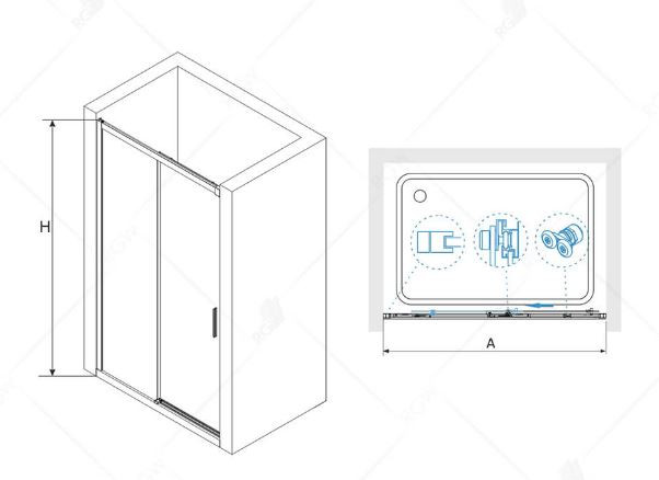 Душевая дверь RGW LE-12 130 34121213-11 прозрачное