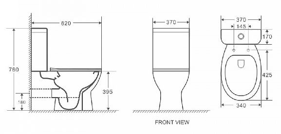 Унитаз напольный Azario Ancona AZ-2012 с микролифтом