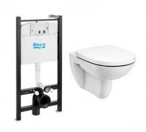 Комплект инсталляции Roca с унитазом Debba Round Rimless 893104980