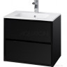 Комплект тумба Акватон Римини NEW 60 черный глянец с раковиной Victoria-N Unik 60 1A2266K1RN950