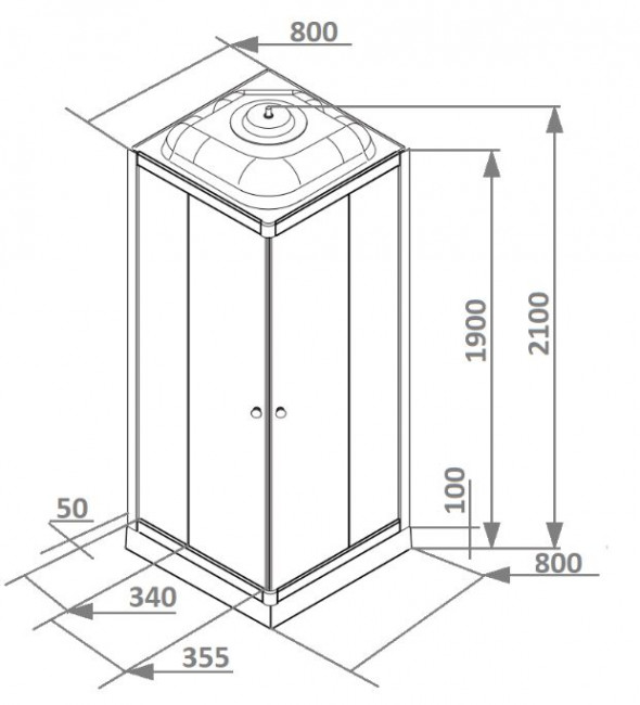Душевая кабина Parly FQ811 80*80