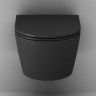 Унитаз подвесной Am.Pm Func FlashClean C8F1700MBSC безободковый с микролифтом черный матовый