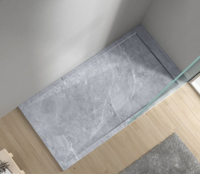 Поддон из искусственного камня Esbano ESP-LM128VG 120*80 серый мрамор