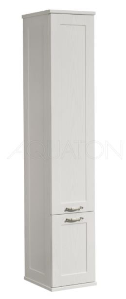 Шкаф-колонна Акватон Леон 1A186503LBPS0 дуб белый с бельевой корзиной