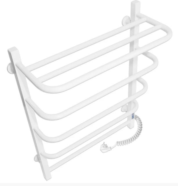 Полотенцесушитель Laris Стандарт Э ЧК П5 500*660 75201062 с полкой белый электрический